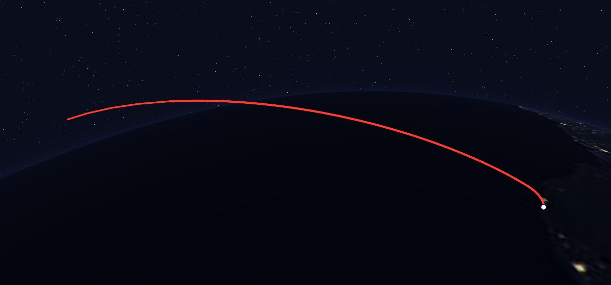 Topex-Poseidon, Kitsat 1 & S80/T: the flight path in 3D, from the pad to orbit, seen from space