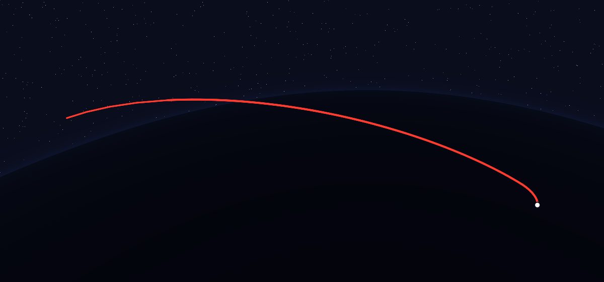 Thuraya 1: the flight path in 3D, from the pad to orbit, seen from space