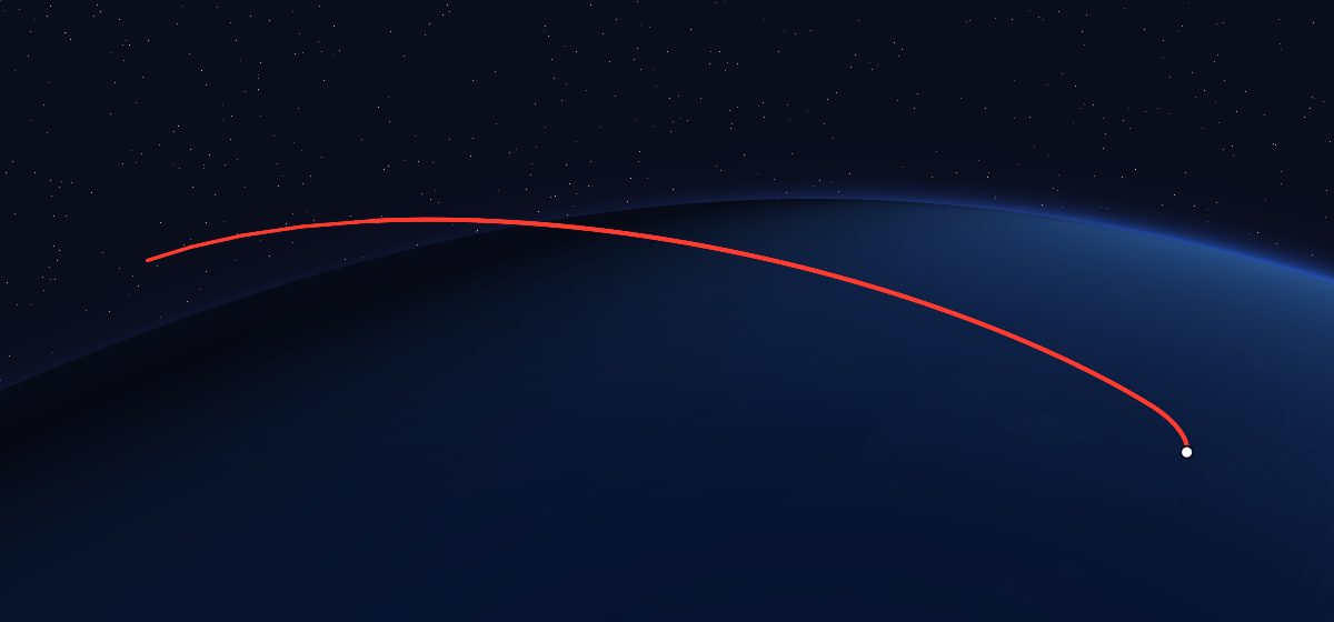 Echostar IX: the flight path in 3D, from the pad to orbit, seen from space